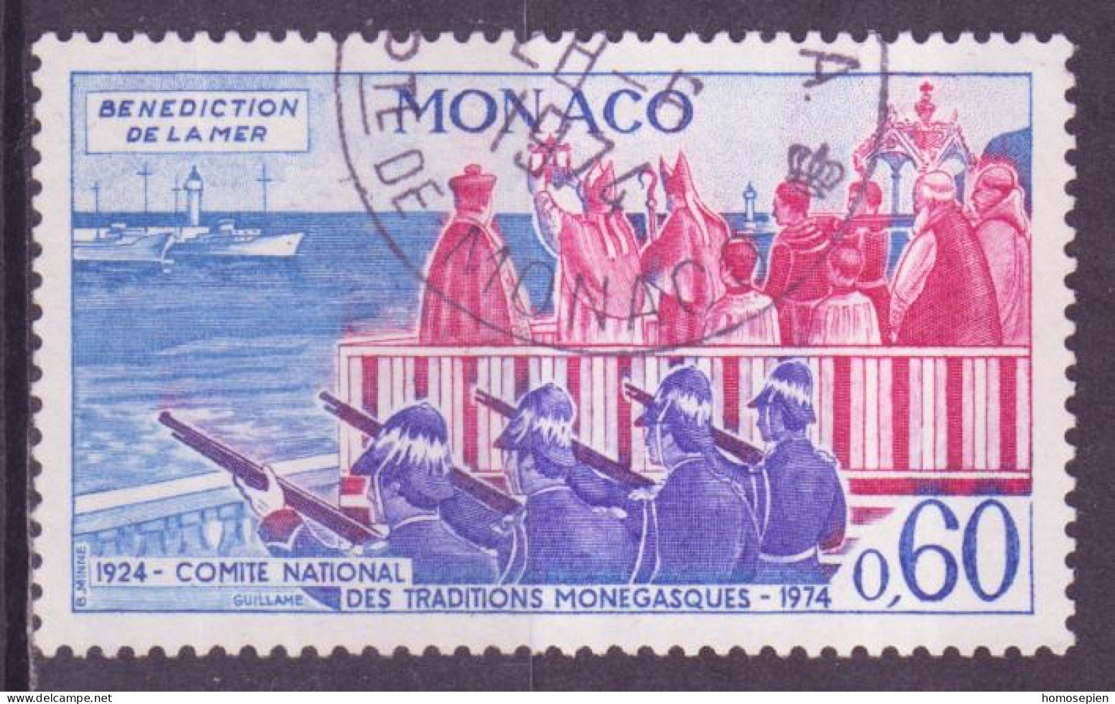 Monaco 1973 Y&T N°944 - Michel N°1100 (o) - 60c Bénédiction De A Mer - Usados