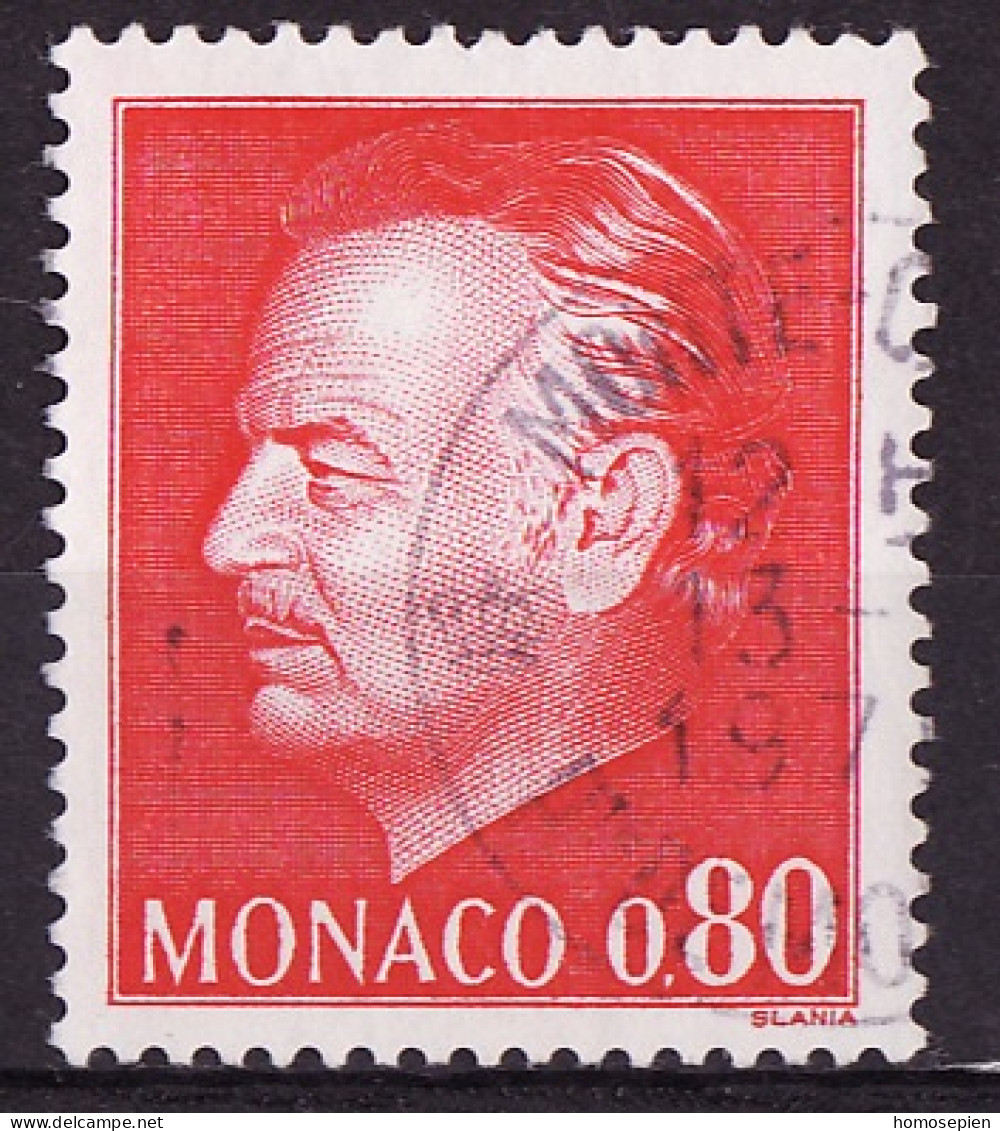 Monaco 1974 Y&T N°993 - Michel N°1144 (o) - 80c Rainier III - Usati