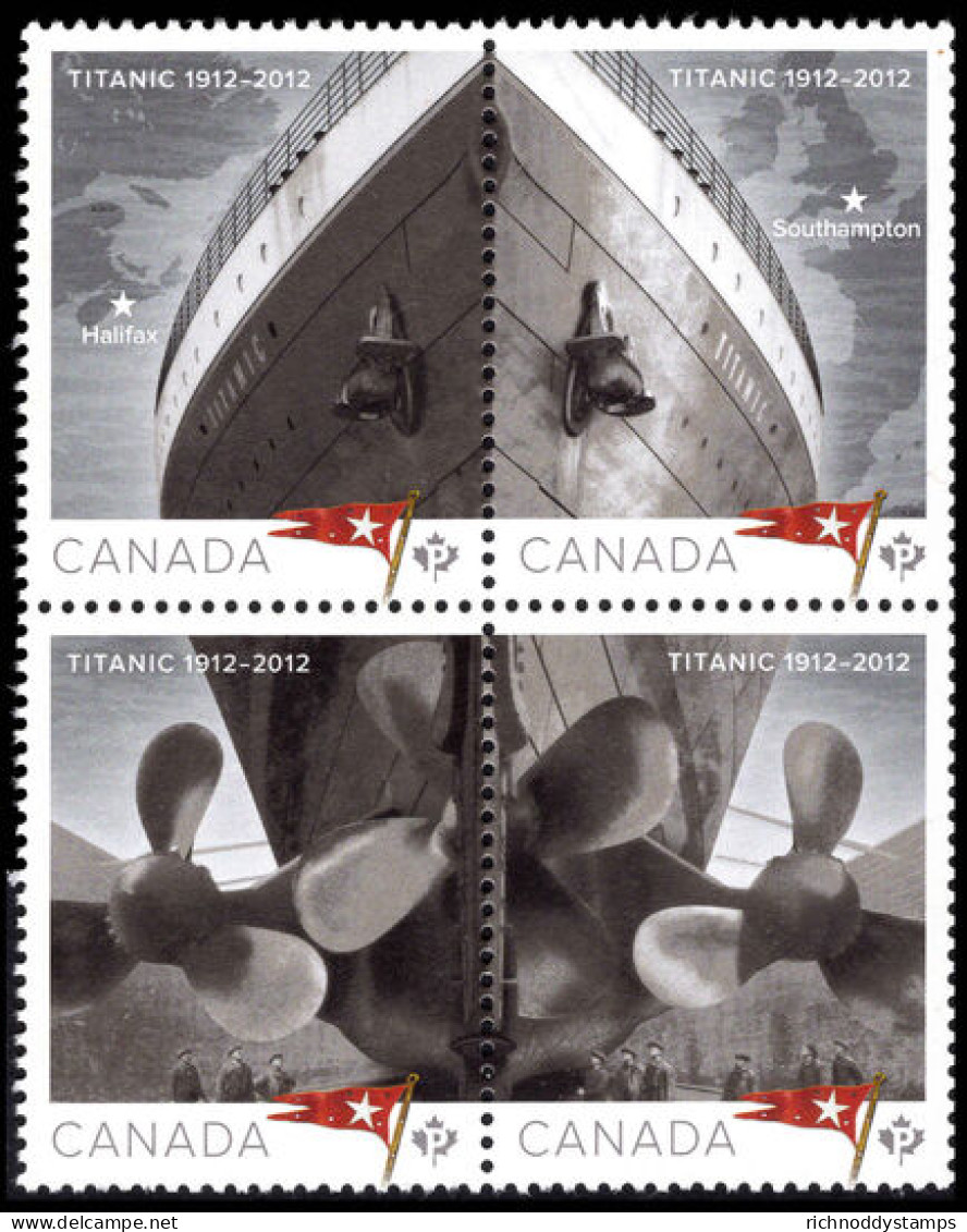 Canada 2012 Centenary Of The Sinking Of The Titanic Unmounted Mint. - Neufs