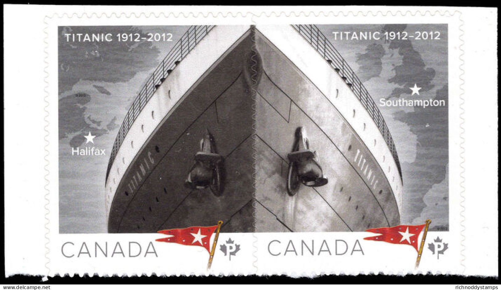 Canada 2012 Titanic Bow Pair Unmounted Mint. - Neufs