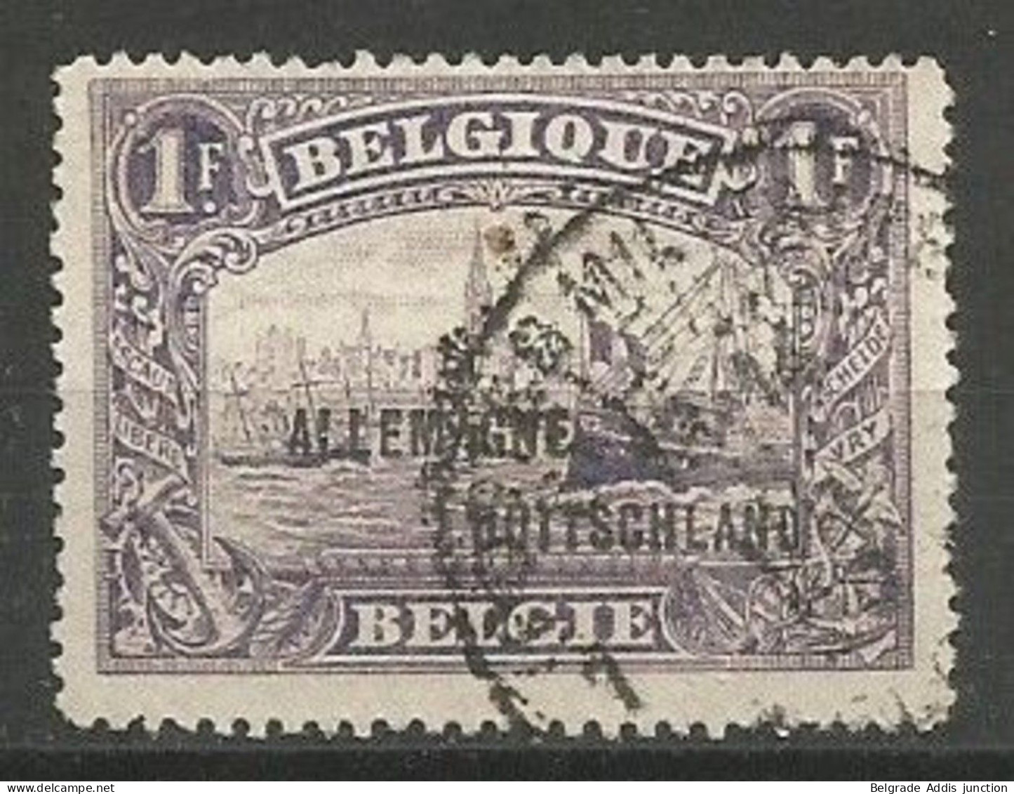 Belgique Deutsches Reich Belgien Belgium Occupation COB OC51a Type I Oblitéré Used 1919 Cote: 28,00€ - OC38/54 Occupation Belge En Allemagne