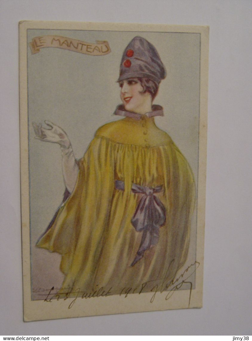 CARTE POSTALE ILLUSTRATEUR  BOMPARD S -LE MANTEAU FEMME - Bompard, S.