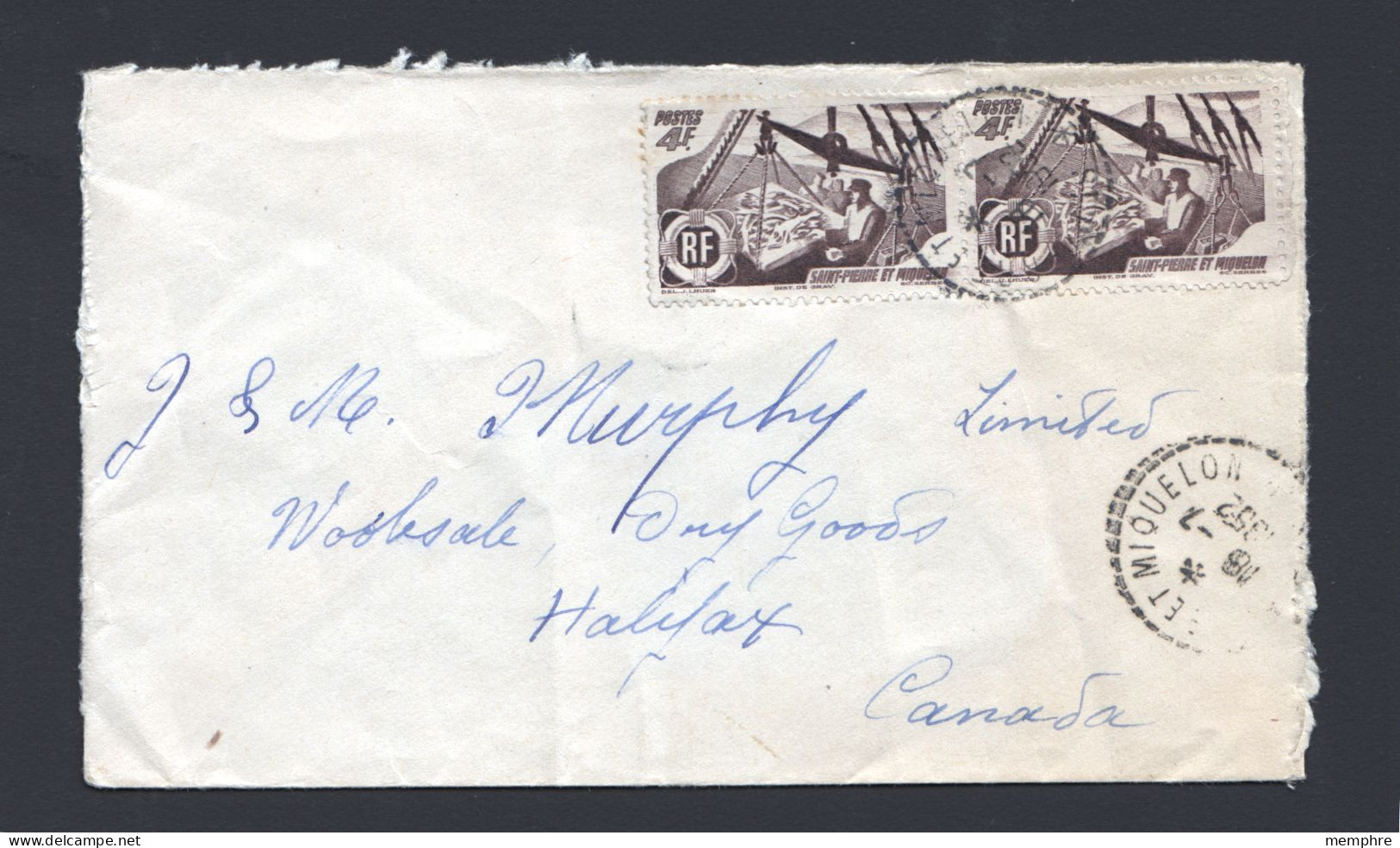 1952  Lettre Pour Le Canada   Yv 337 X2 - Lettres & Documents