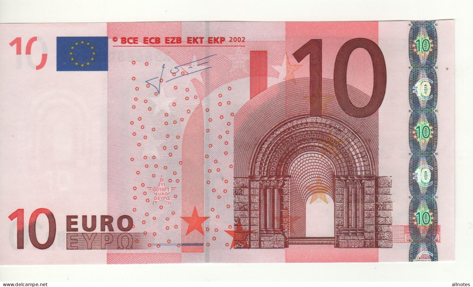 10 EURO  "X" Germany    Firma Trichet      G 016 F1   X58   /   FDS - UNC - 10 Euro