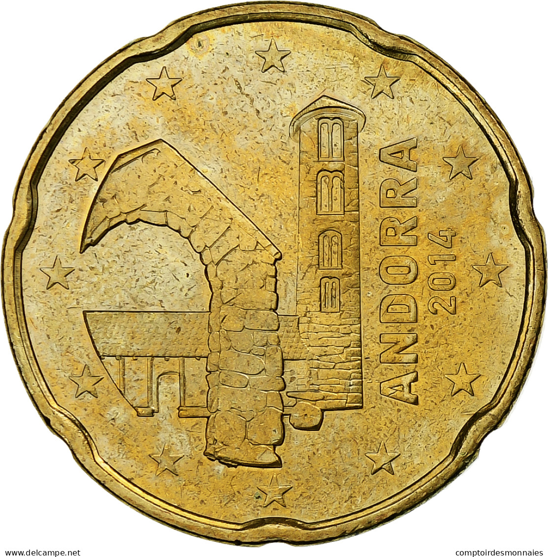 Andorre, 20 Euro Cent, 2014, SPL, Laiton, KM:New - Andorra