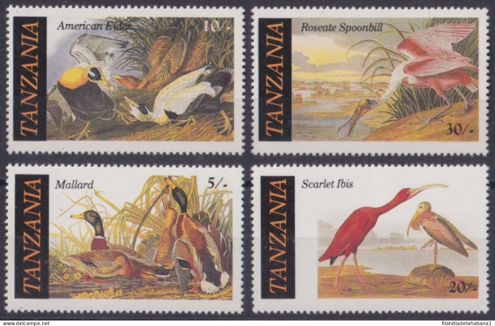 F-EX46744 TANZANIA MNH 1985 AUDUBON BIRD AVES OISEAUX VOGEL.  - Collections, Lots & Séries