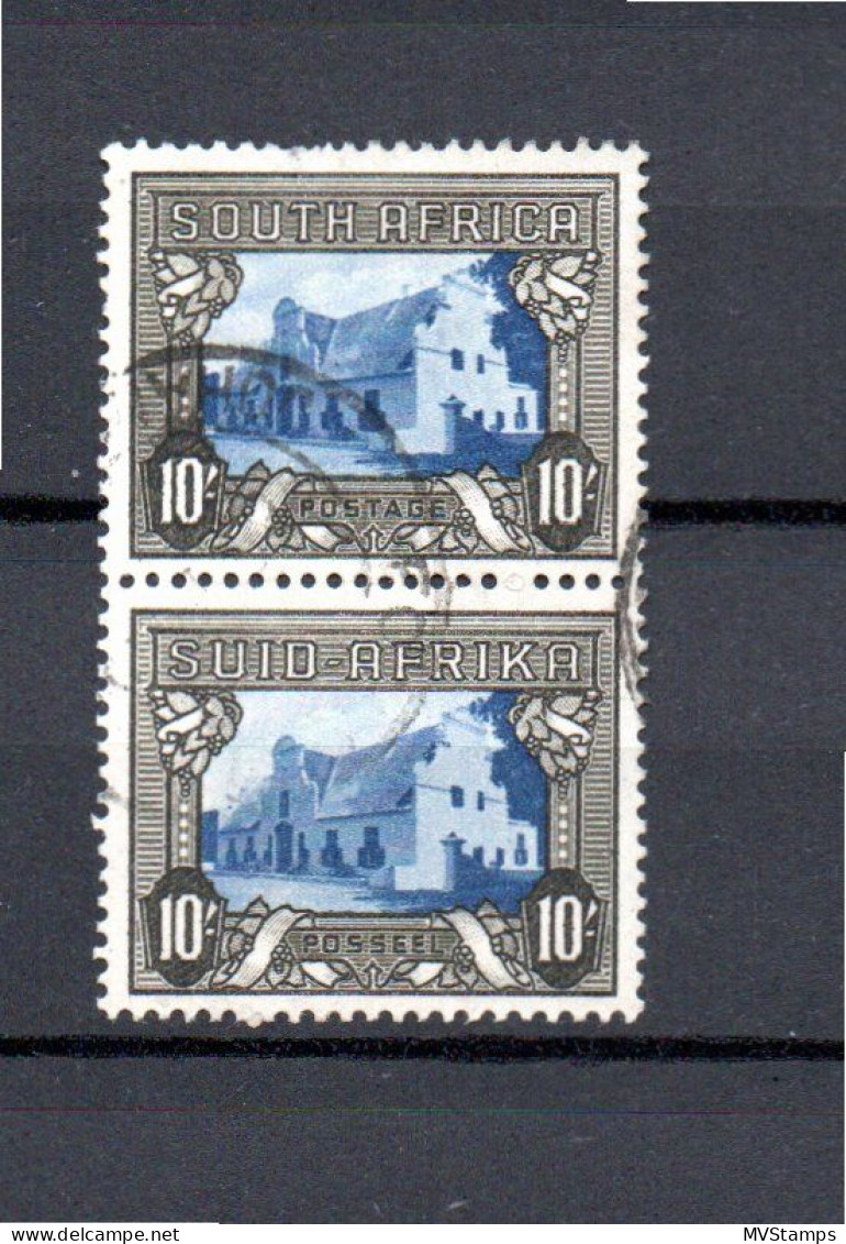 South Africa 1933 Old 10 Shilling Stamps (Michel 93/94) In Pair Nice Used - Used Stamps