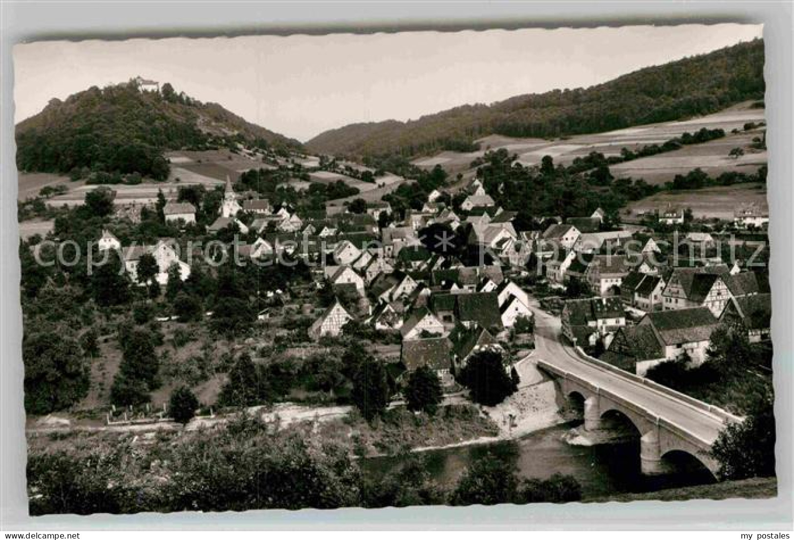 42868201 Kocherstetten Panorama Mit Schloss Kocherstetten - Kuenzelsau