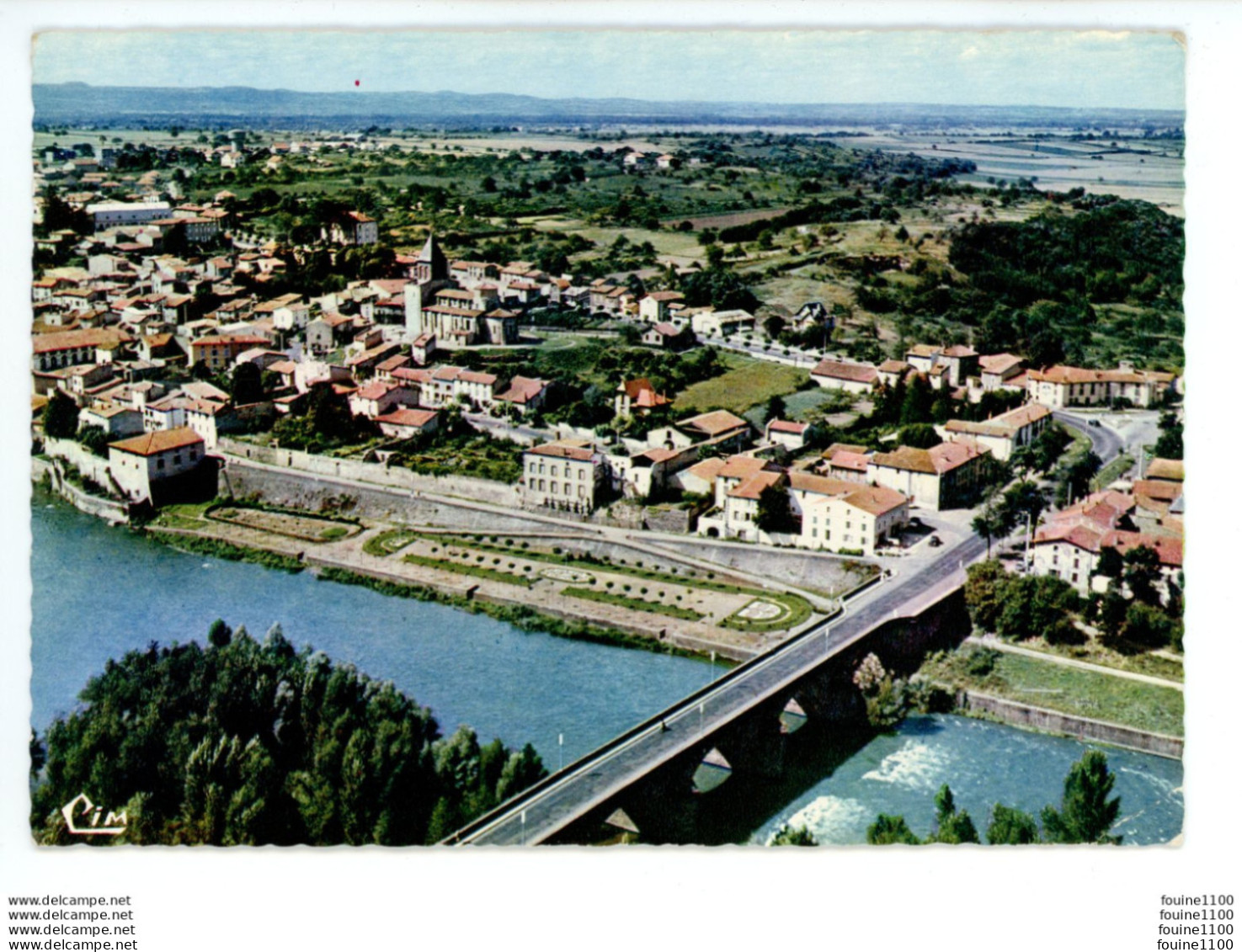 Carte Format 15 X 10,5 Cm PONT DU CHATEAU Vue Aérienne - Pont Du Chateau