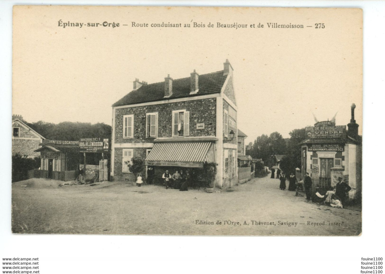 EPINAY SUR ORGE Route Conduisant Au Bois De Beauséjour Et De Villemoisson ( à Droite HENRI DESCHE ) - Epinay-sur-Orge