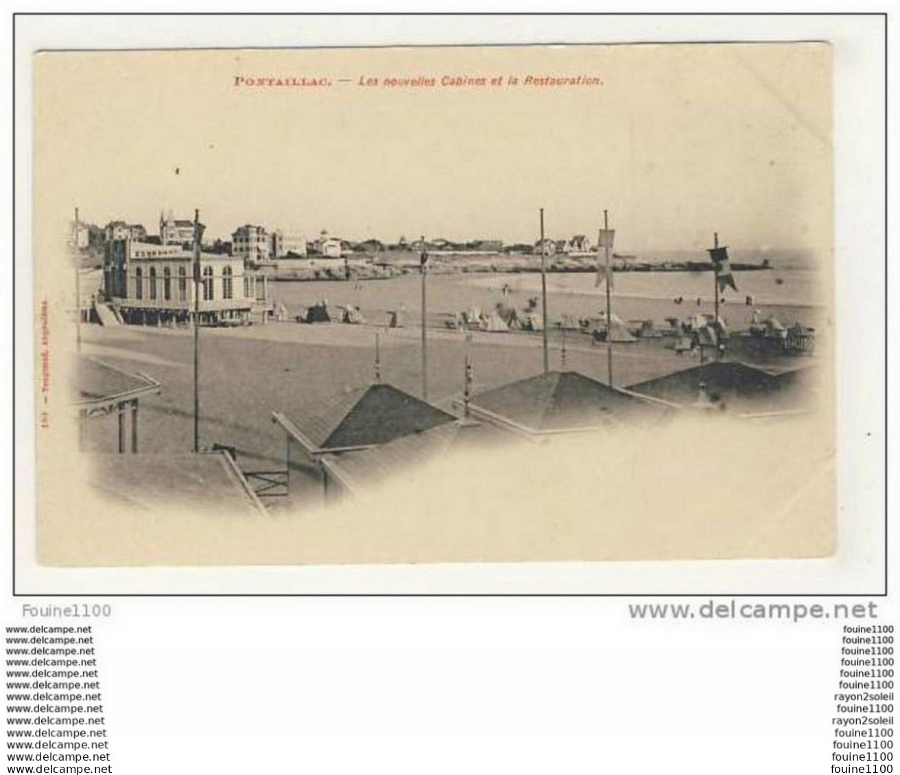 Carte De Pontaillac Les Nouvelles Cabines Et La Restauration - Pont-l'Abbé-d'Arnoult