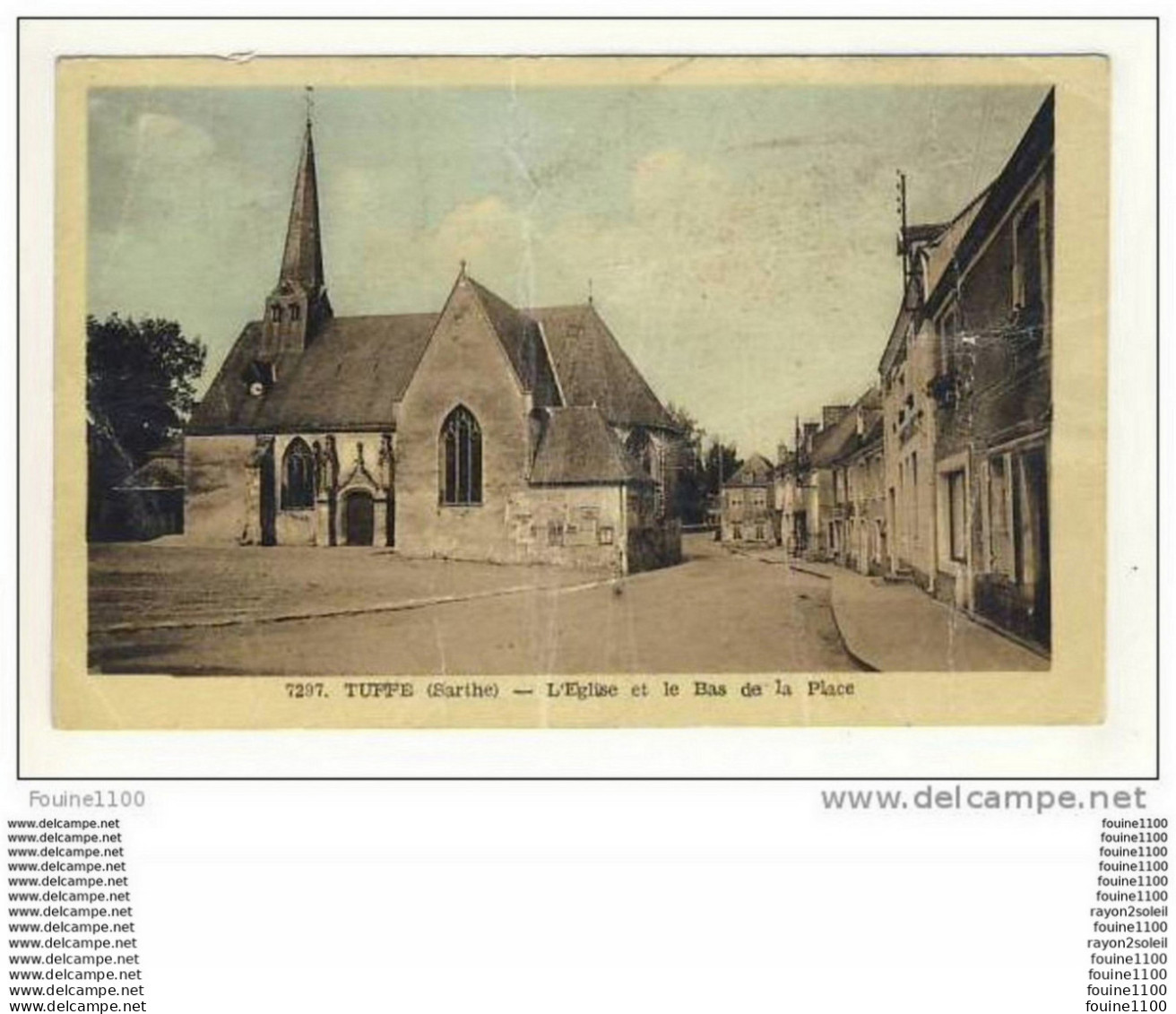 Carte De Tuffe L' église Et Le Bas De La Place - Tuffe