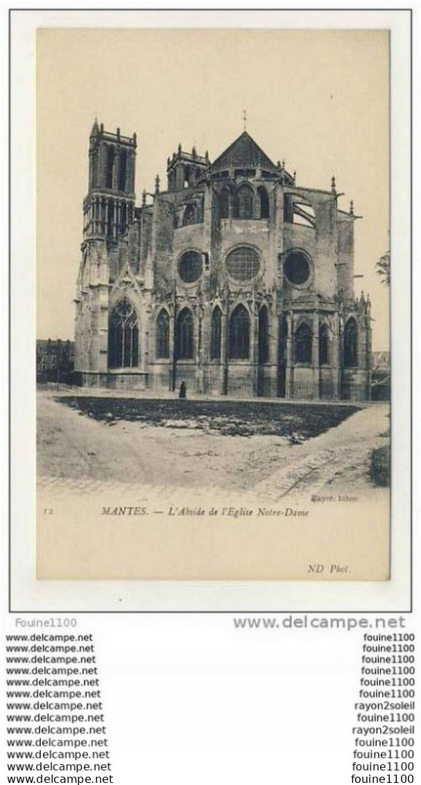 Carte De Mantes ( La Jolie )( Ville )( Seine ) L' Abside De L' église - Mantes La Jolie