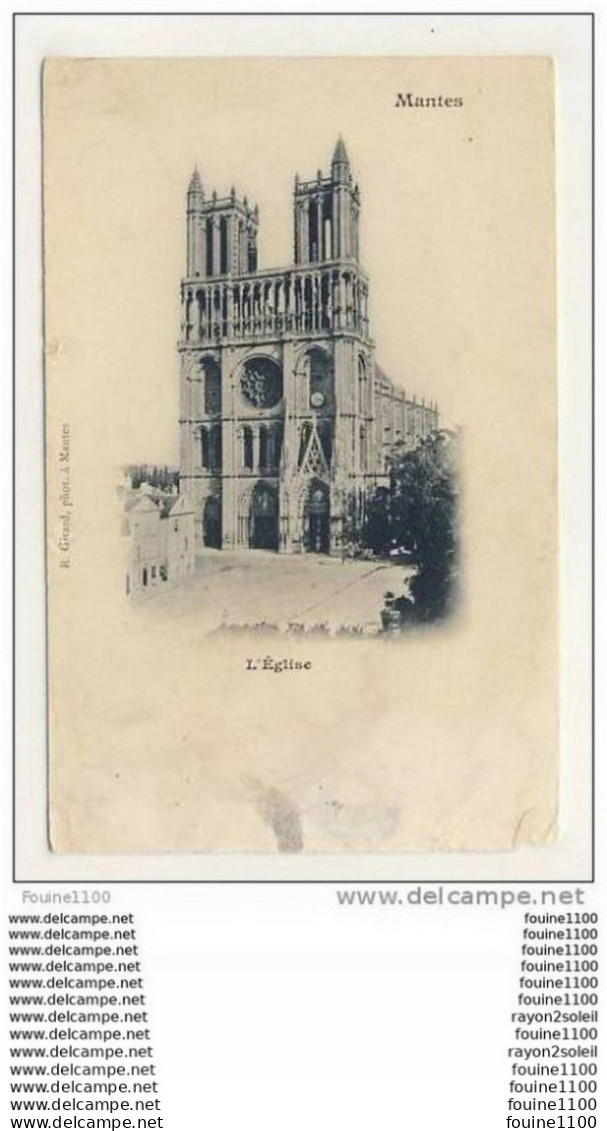 Carte De Mantes ( La Jolie ) L' église - Mantes La Jolie