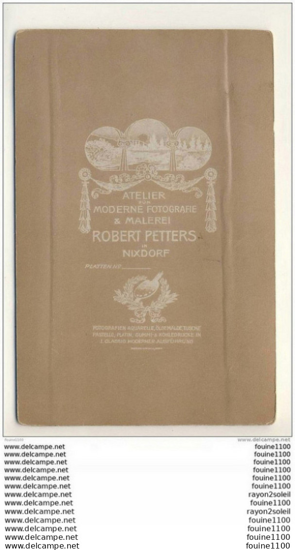 Ancienne Photo Sur Support Cartonné Photographe  Malerei ROBERT PETTERS à NIXDORF ( Recto Verso ) - Sudeten