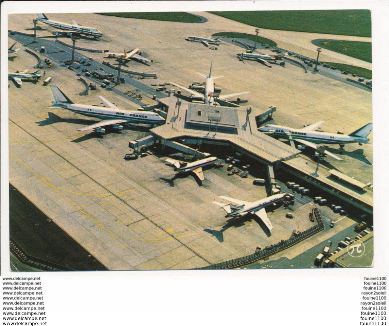 Carte ( Format 15 X 10,5 Cm ) AEROPORT DE PARIS ORLY Le Satellite Est De L'aérogare Avion Boeing 747 Air France - Flugwesen
