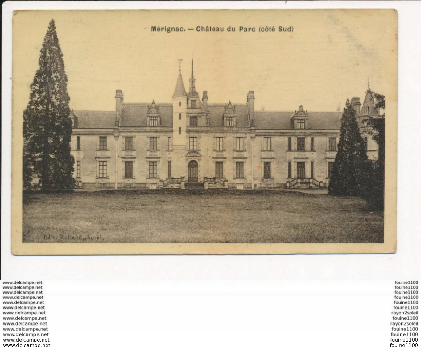 Carte De Mérignac Château Du Parc - Merignac