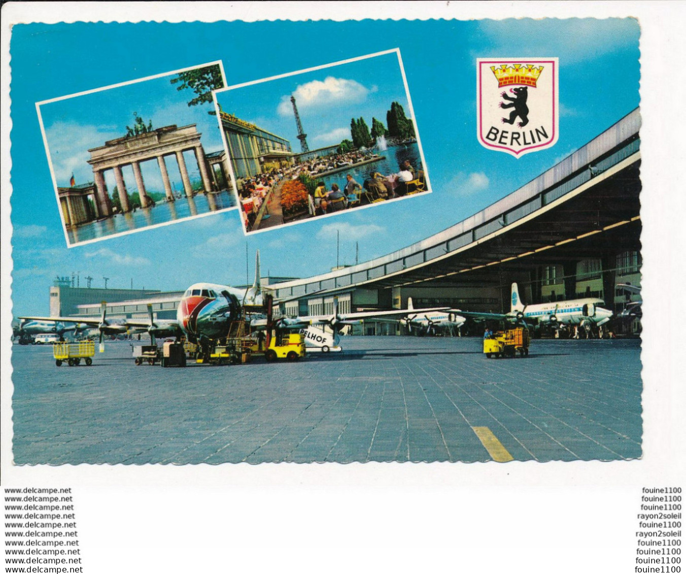 Carte ( Format 15 X 10,5 Cm ) BERLIN Zentralflughafen Tempelhof  ( Aéroport / Avion ) - Tempelhof