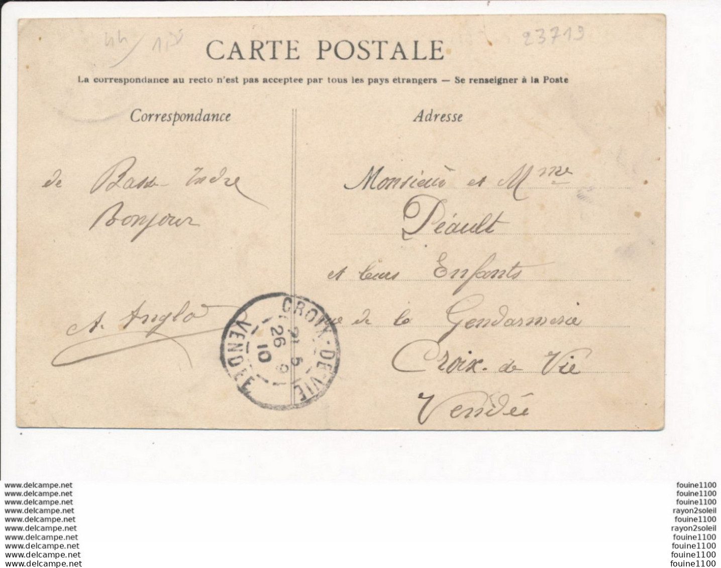 Carte De BASSE INDRE ( Recto Verso ) - Basse-Indre