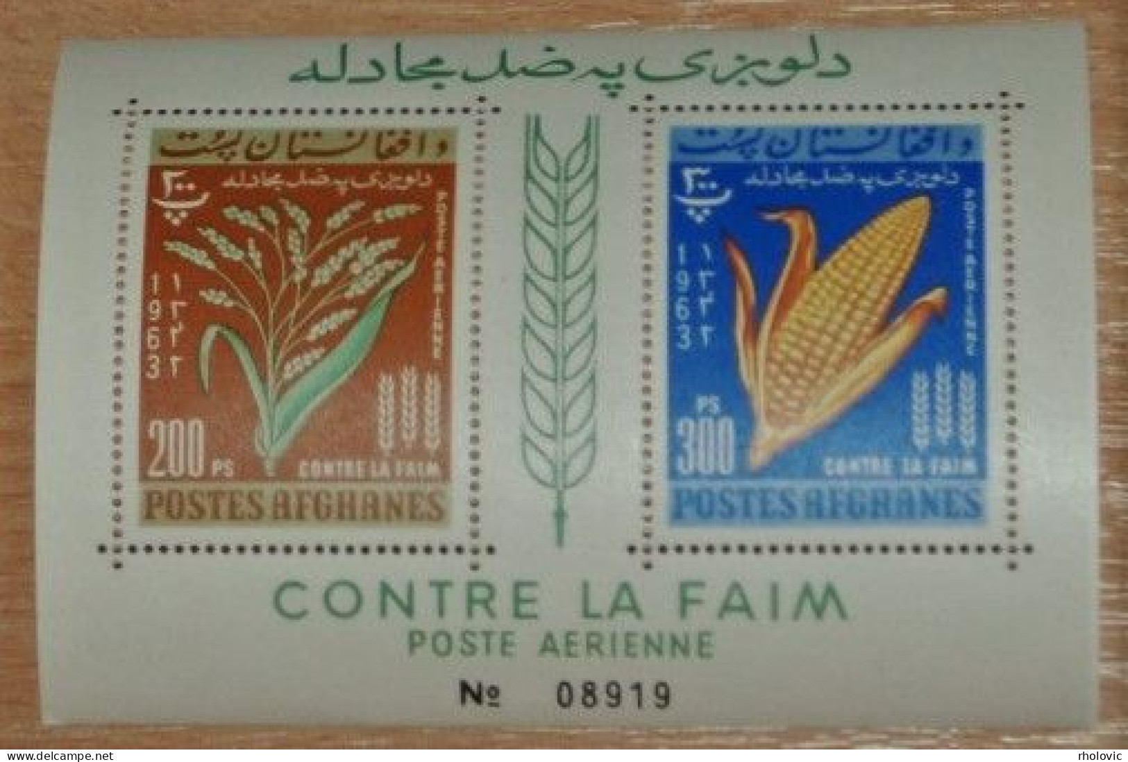 AFGHANISTAN 1963, Against Hunger, Vegetables, Flora, Plants, Mi #B39, Souvenir Sheet, MNH** - Légumes