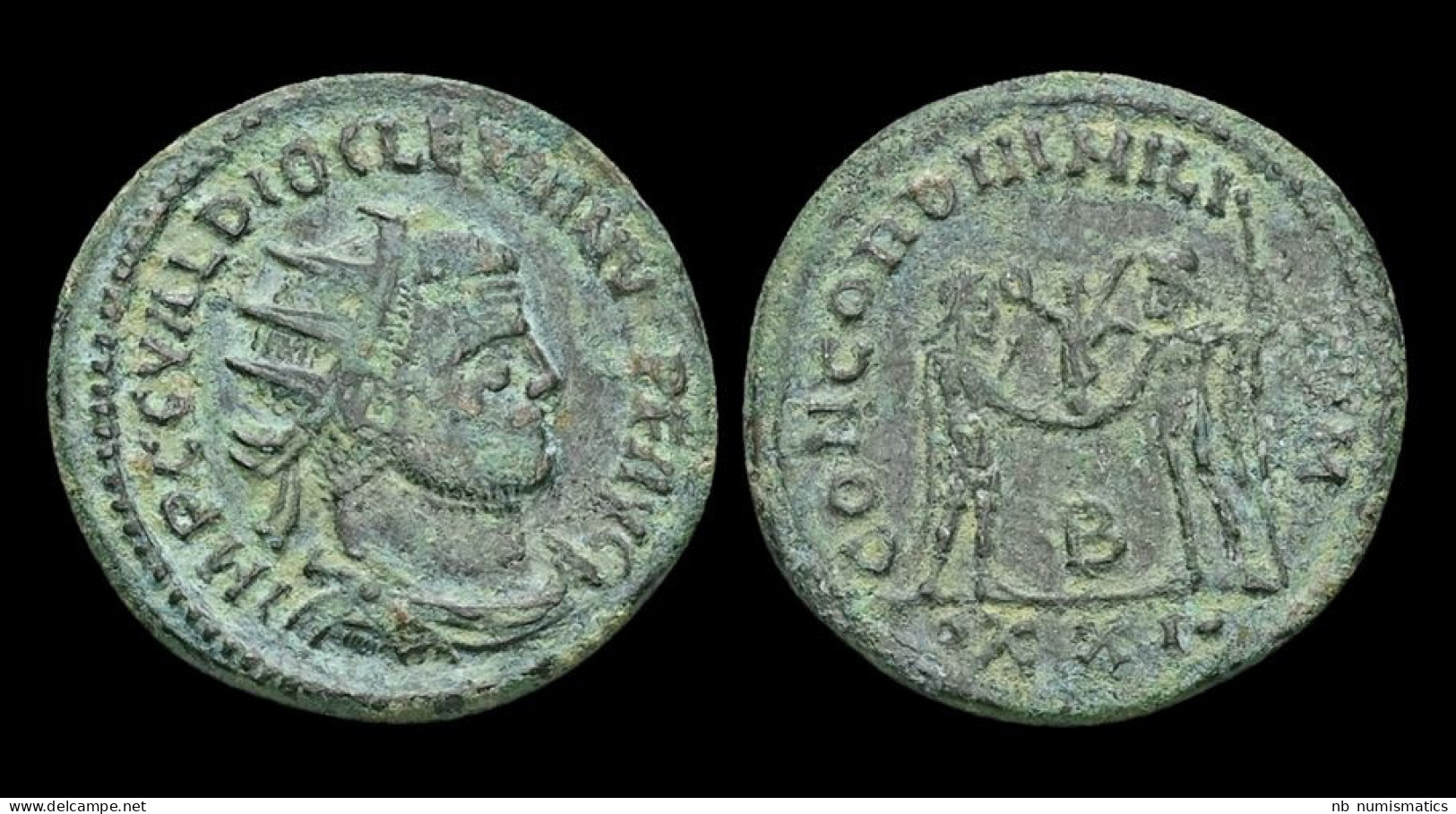 Diocletian AE Antoninianus Diocletian Standing Right - The Tetrarchy (284 AD Tot 307 AD)