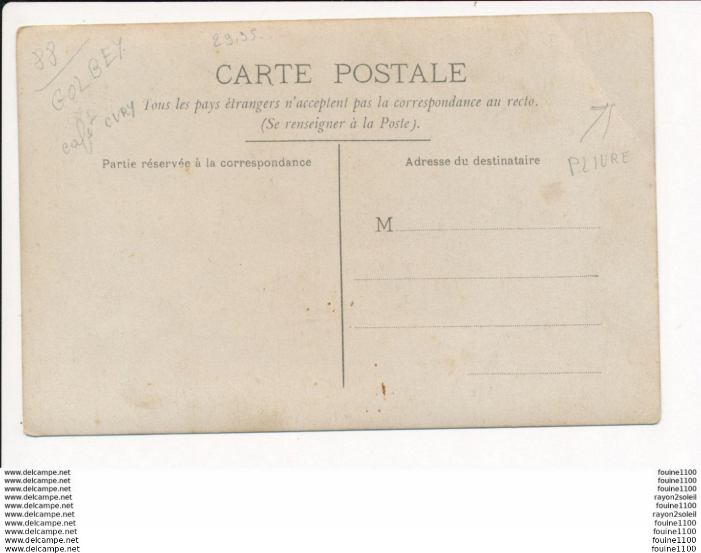 ♥ CARTE PHOTO ♥  De GOLBEY  Café GURY ( Recto Verso ) - Golbey