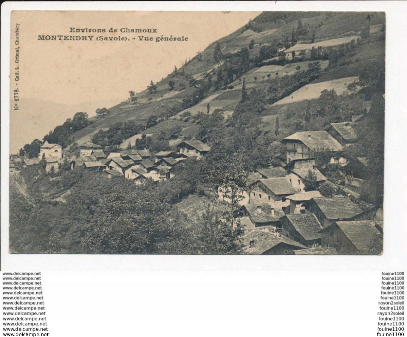 Carte Des Environs De Chamoux  MONTENDRY  ( Recto Verso ) - Chamoux Sur Gelon