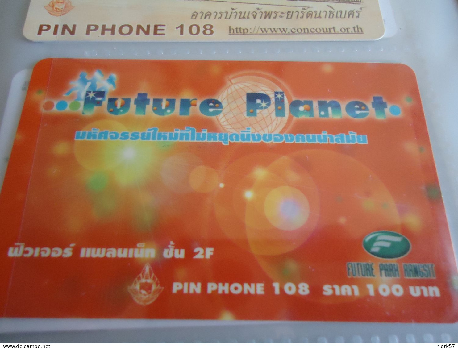 THAILAND USED  CARDS PIN 108  FUTURE PLANET SPACE - Space