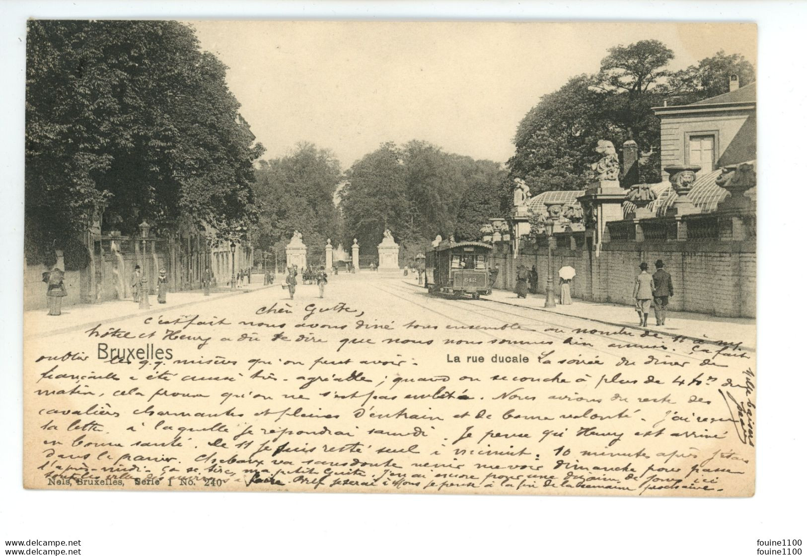 BRUXELLES La Rue Ducale ( Tramway ) - Transport Urbain En Surface