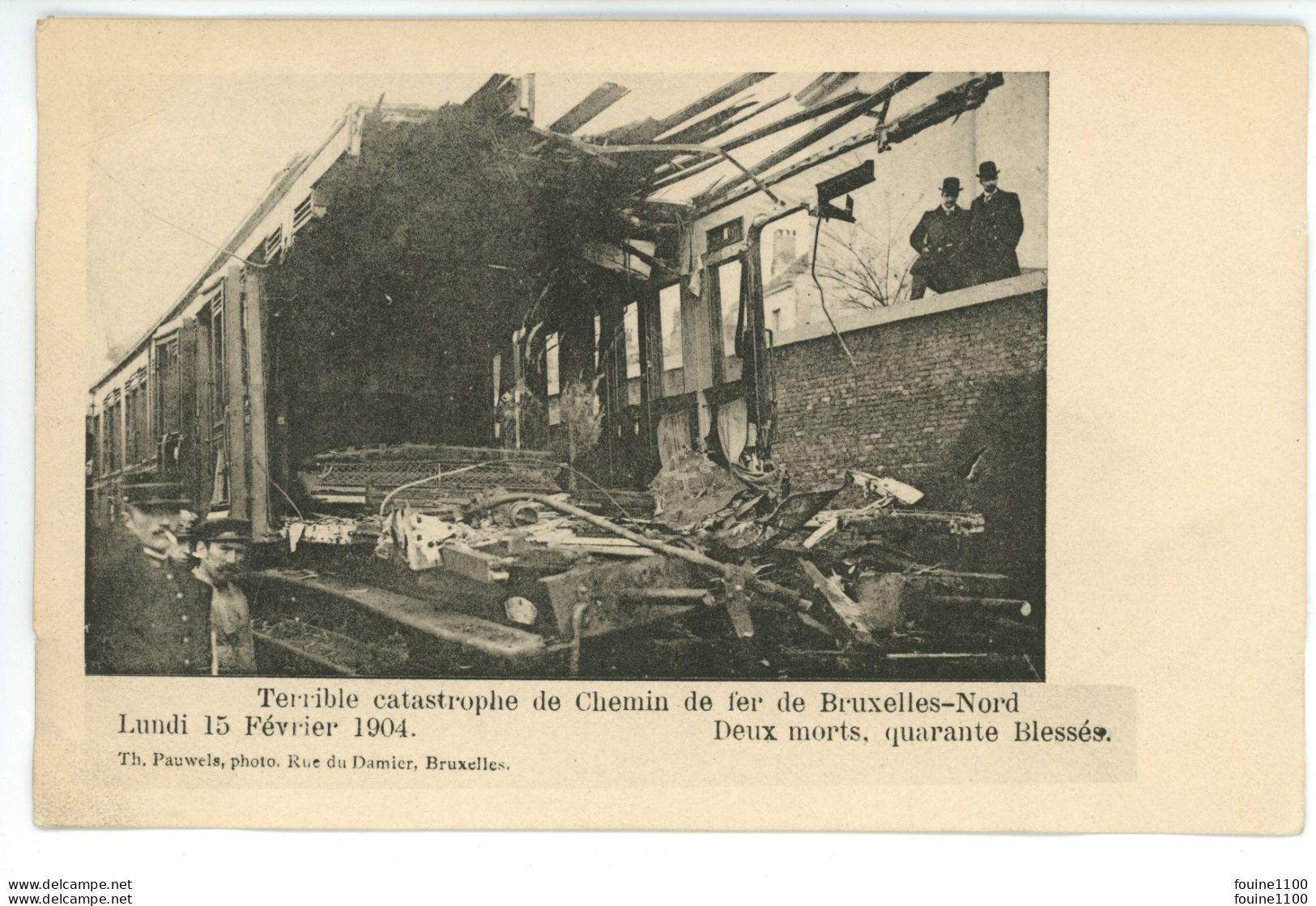 BRUXELLES Terrible Catastrophe De Chemin De Fer Bruxelles Nord 1904 ( Train / Catastrophe Ferrovière ) - Cercanías, Ferrocarril