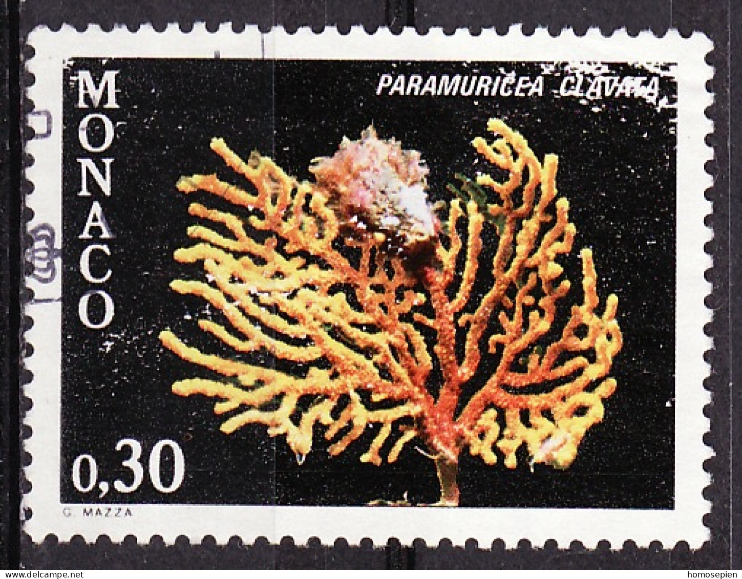 Monaco 1980 Y&T N°1257 - Michel N°1453 (o) - 30c Paramuricea Clavata - Usati