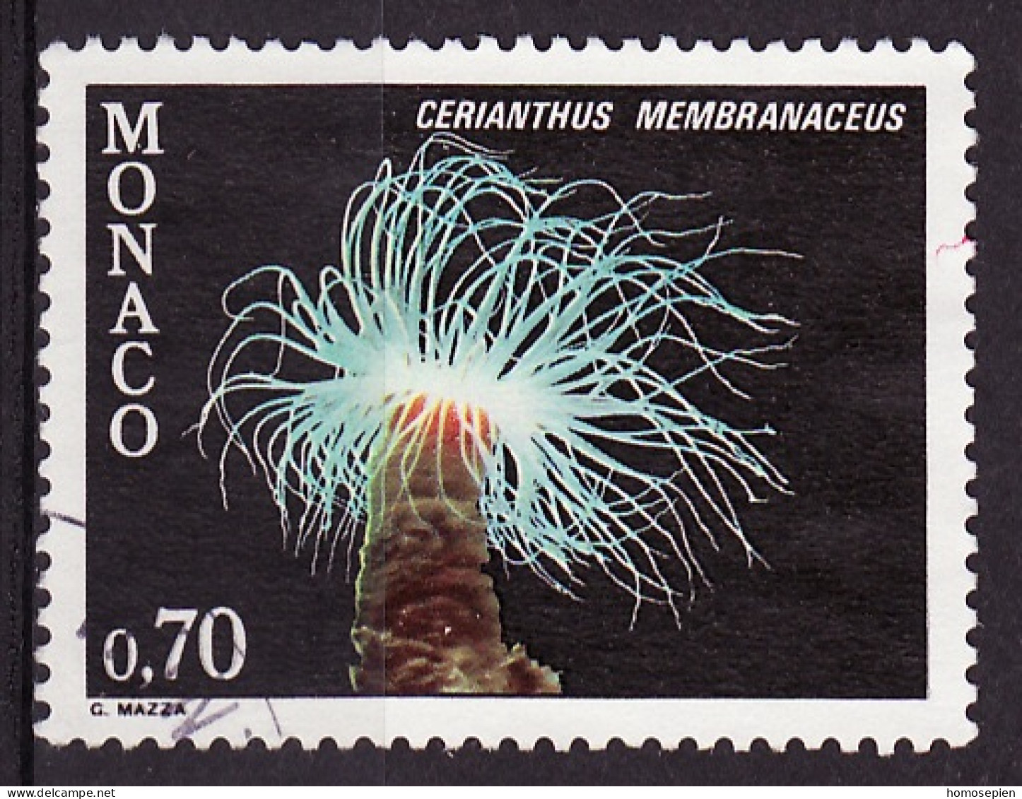 Monaco 1980 Y&T N°1261 - Michel N°1457 (o) - 70c Cerianthus Membranaceus - Gebraucht