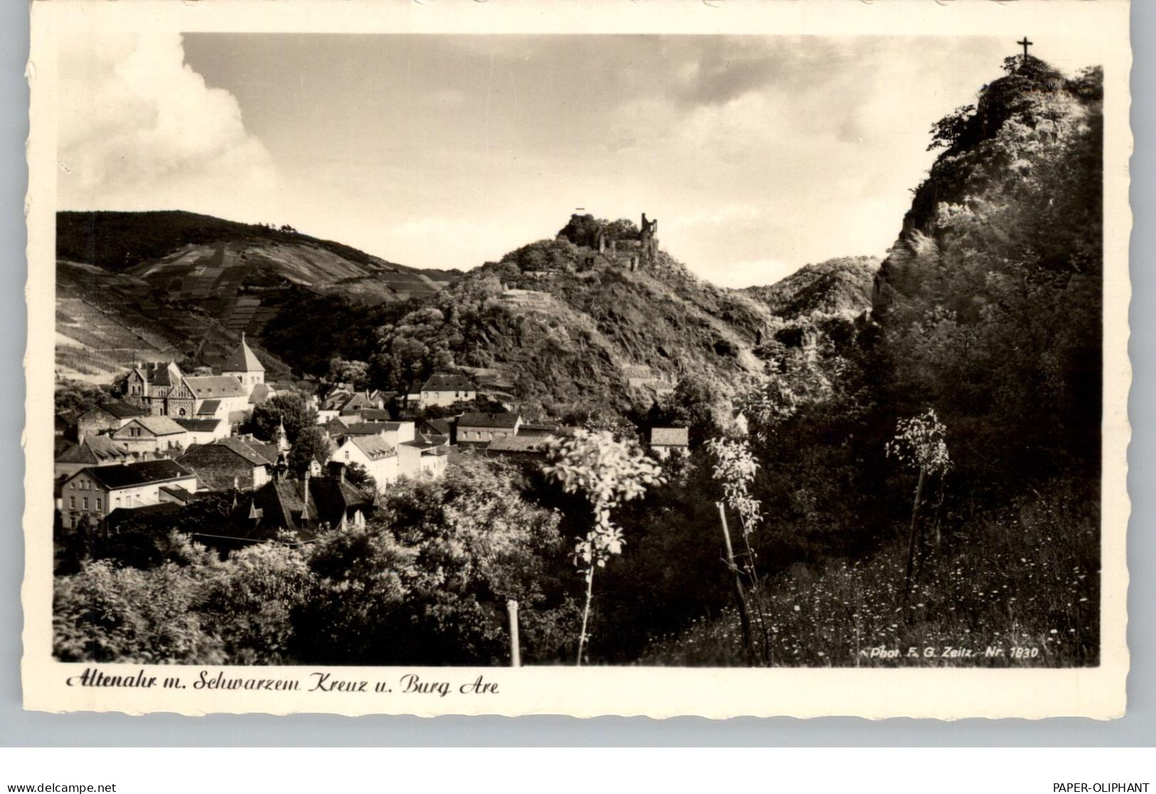 5486 ALTENAHR, Blick Auf Den Ort, Schwarzes Kreuz, Burg Are - Bad Breisig