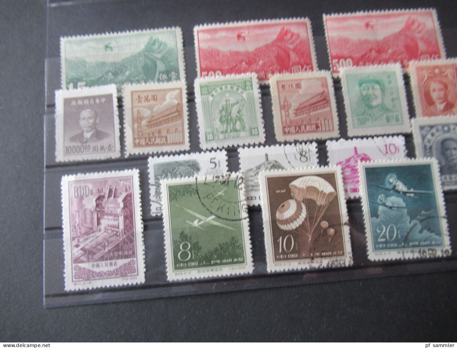 Asien China / VR China Ab 1940er Jahre * / Gestempelt Steckkarte Mit 17 Marken - Unused Stamps