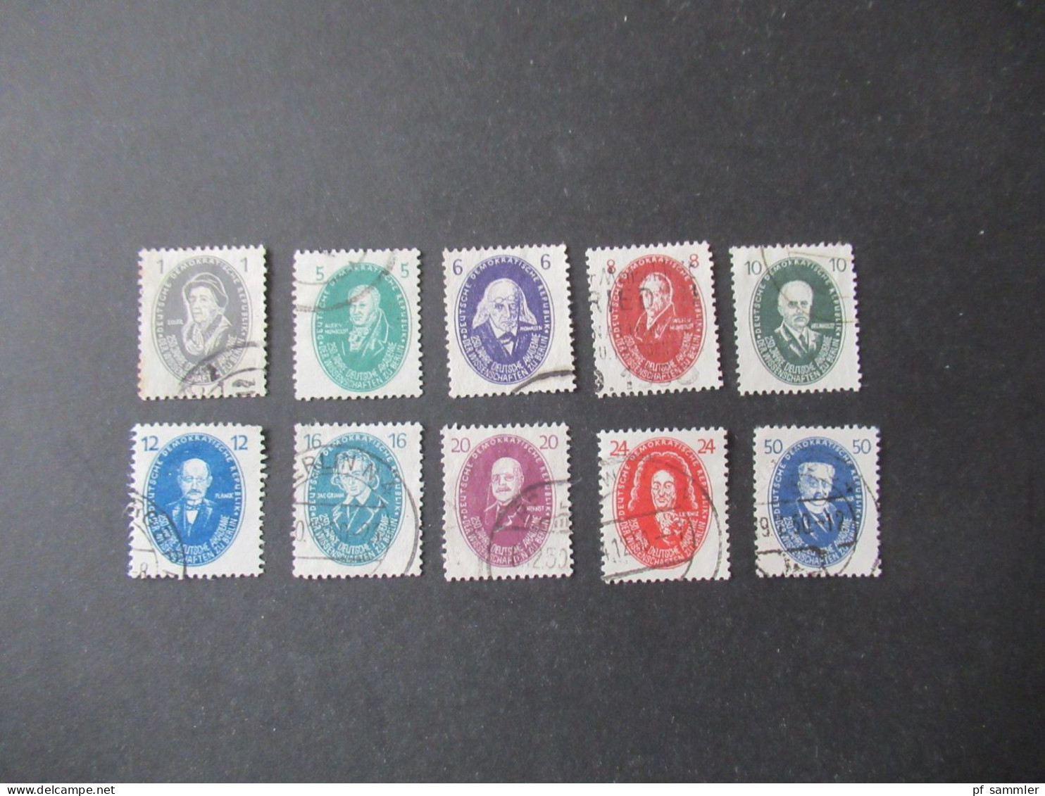 DDR 1950 Deutsche Akademie Der Wissenschaften Zu Berlin Mi.Nr.261 / 270 Gestempelt / Teils Tagesstempel - Used Stamps