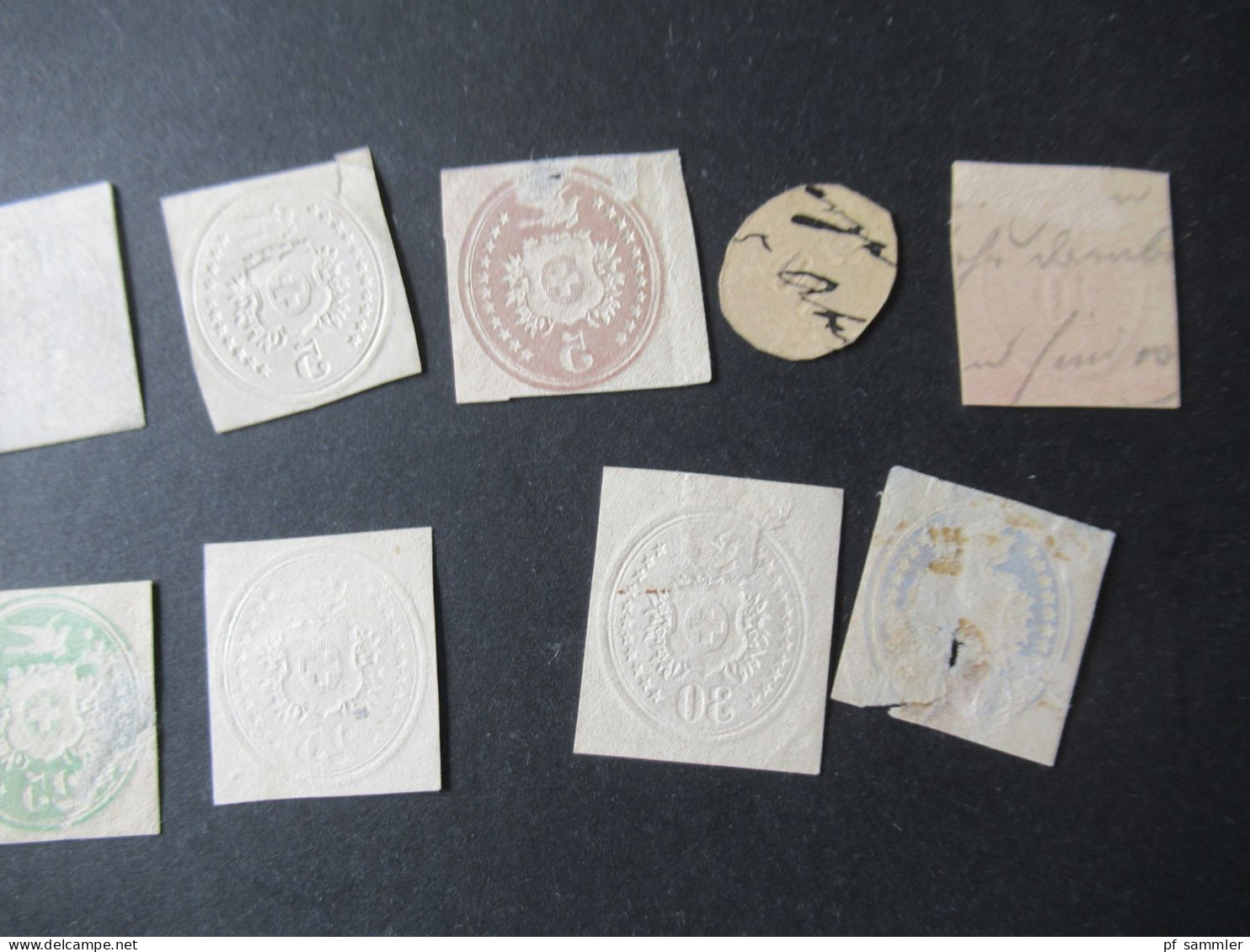 Schweiz 1870er Jahre Ab Tübli Ganzsache / GA Ausschnitte!!! Insgesamt 13 Stück - Used Stamps