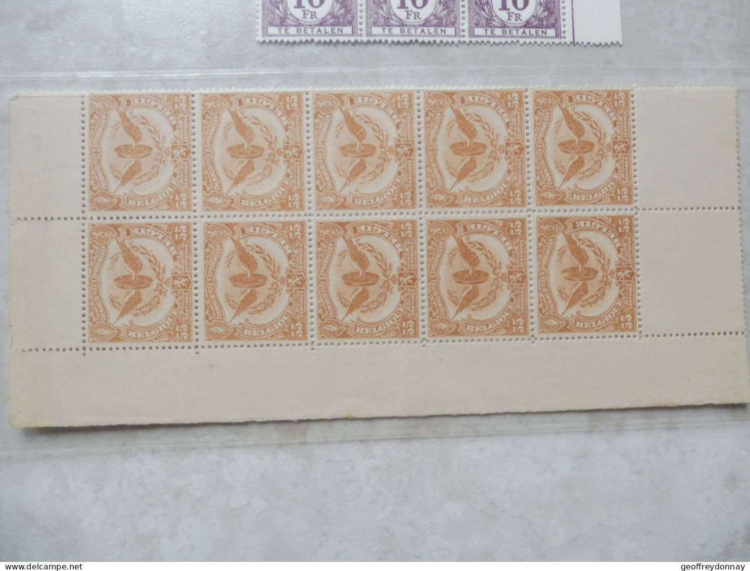 Belgie Spoorweg / Chemins De Fer Belgique Bord De Feuille Blad TR Tr 66 Mnh **  Mooie Perfect / Parfait - Postfris