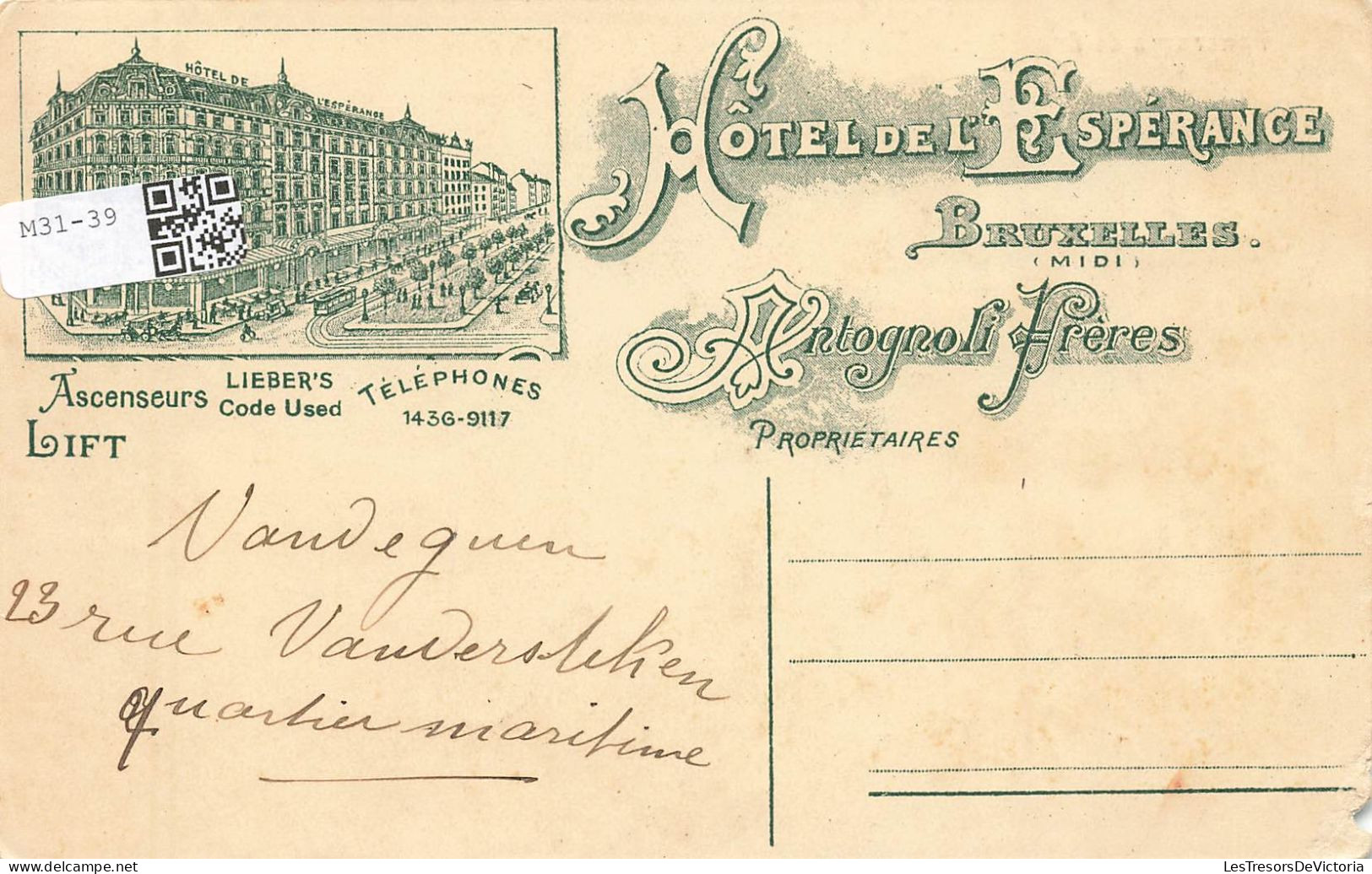 BELGIQUE - Panorama De Bruxelles - Vue Prise De L'hôtel De L'Espérance - Carte Postale Ancienne - Cartas Panorámicas