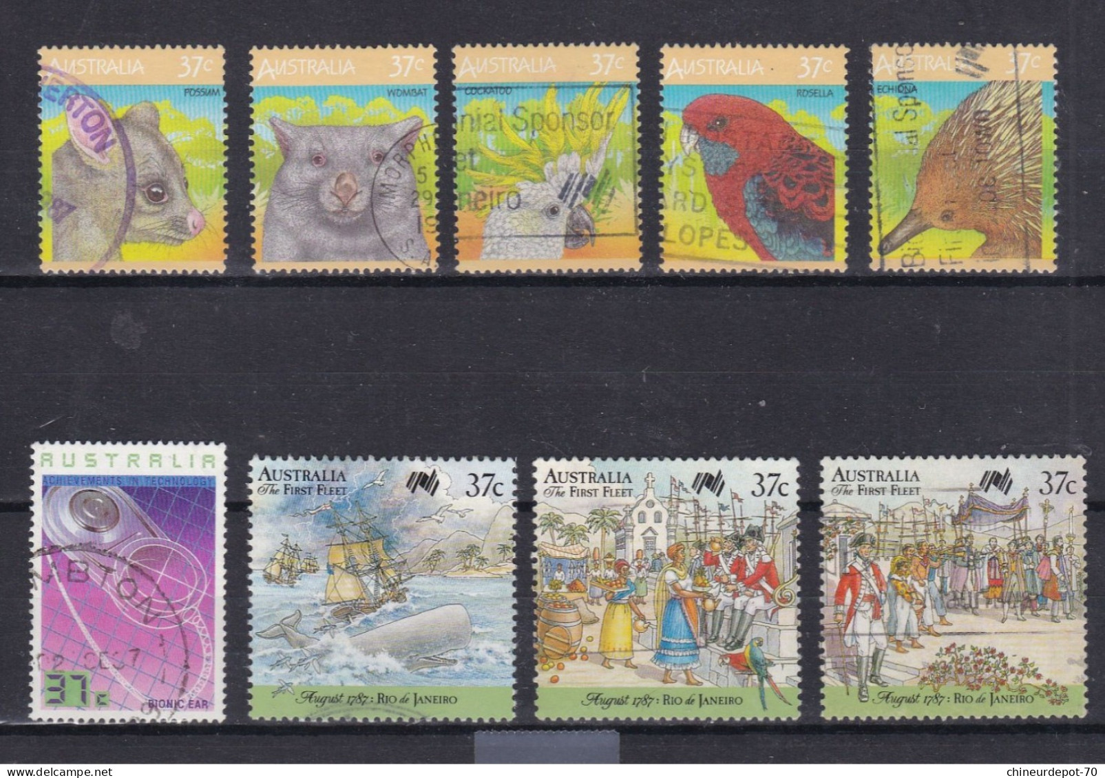 lot de timbres australie australia  Australien voir 10 photos