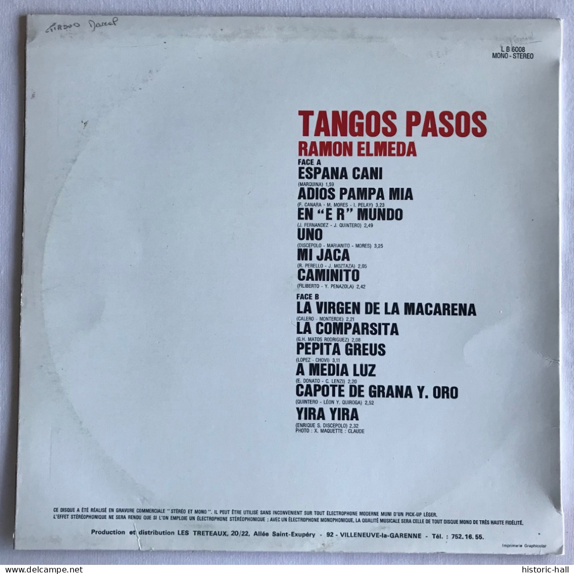 RAMON ELMEDA - Tangos Pasos Vol. 2 - LP - French Press - Musicales