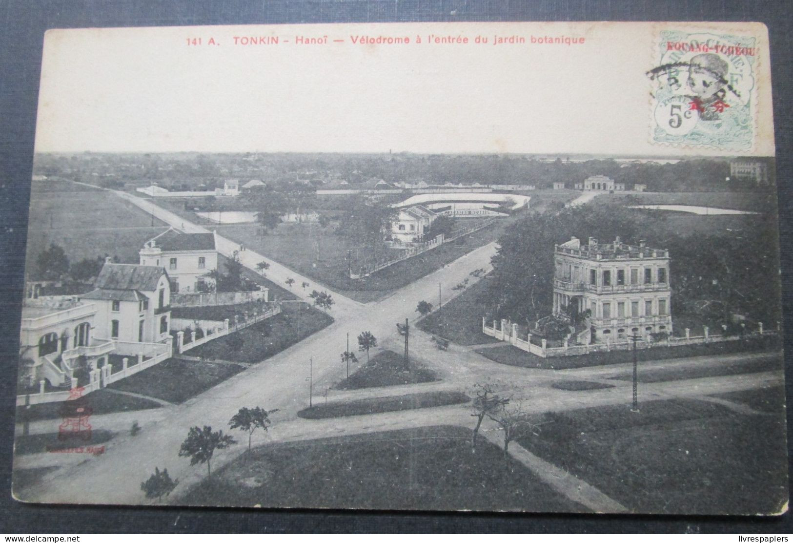 Indochine  Hanoi Velodrome   Cpa Timbrée Kouang  Tcheou - Covers & Documents