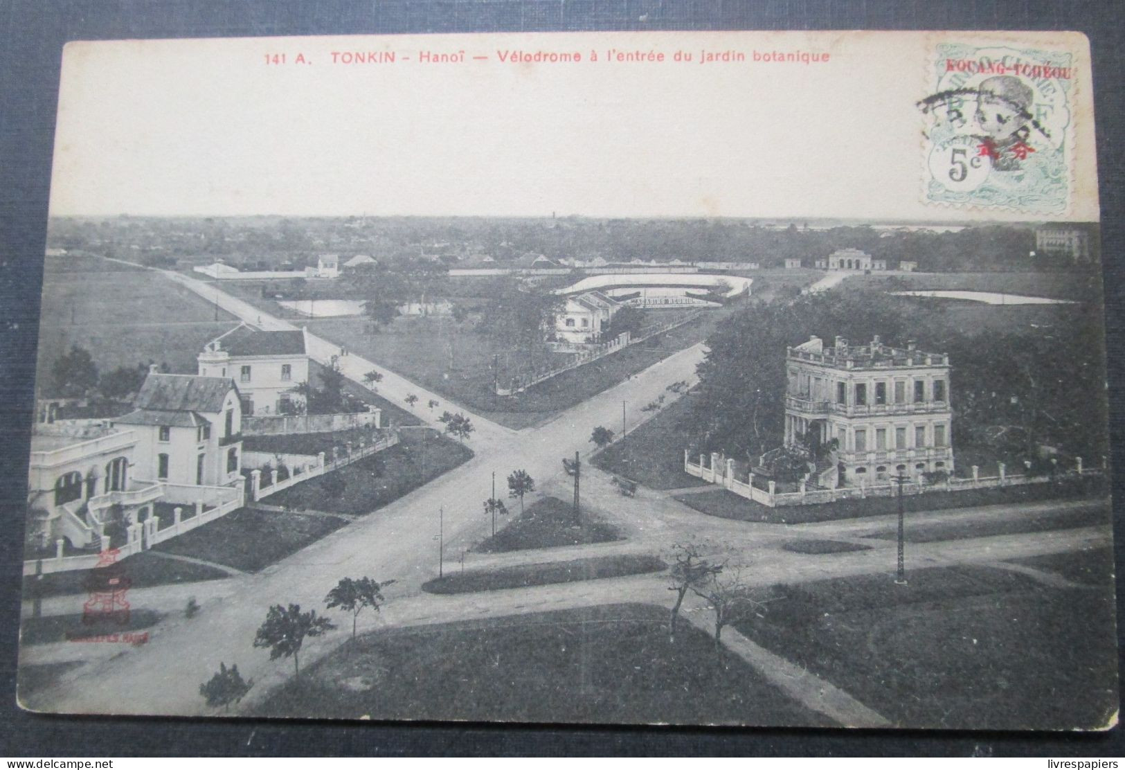 Indochine  Hanoi Velodrome   Cpa Timbrée Kouang  Tcheou - Storia Postale