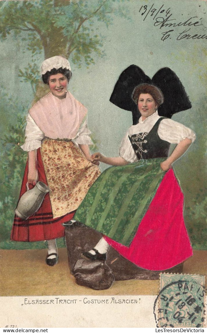 FOLKLORE - Costumes - Costume Alsacien - Carte Postale Ancienne - Trachten