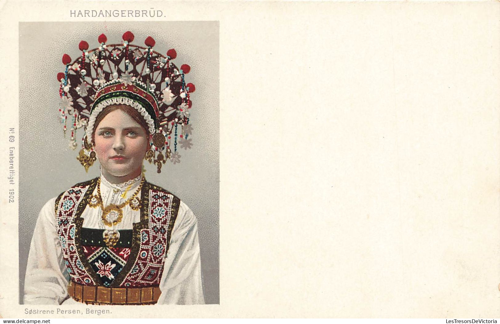 FOLKLORE - Costumes - Hardangerbrud - Carte Postale - Kostums