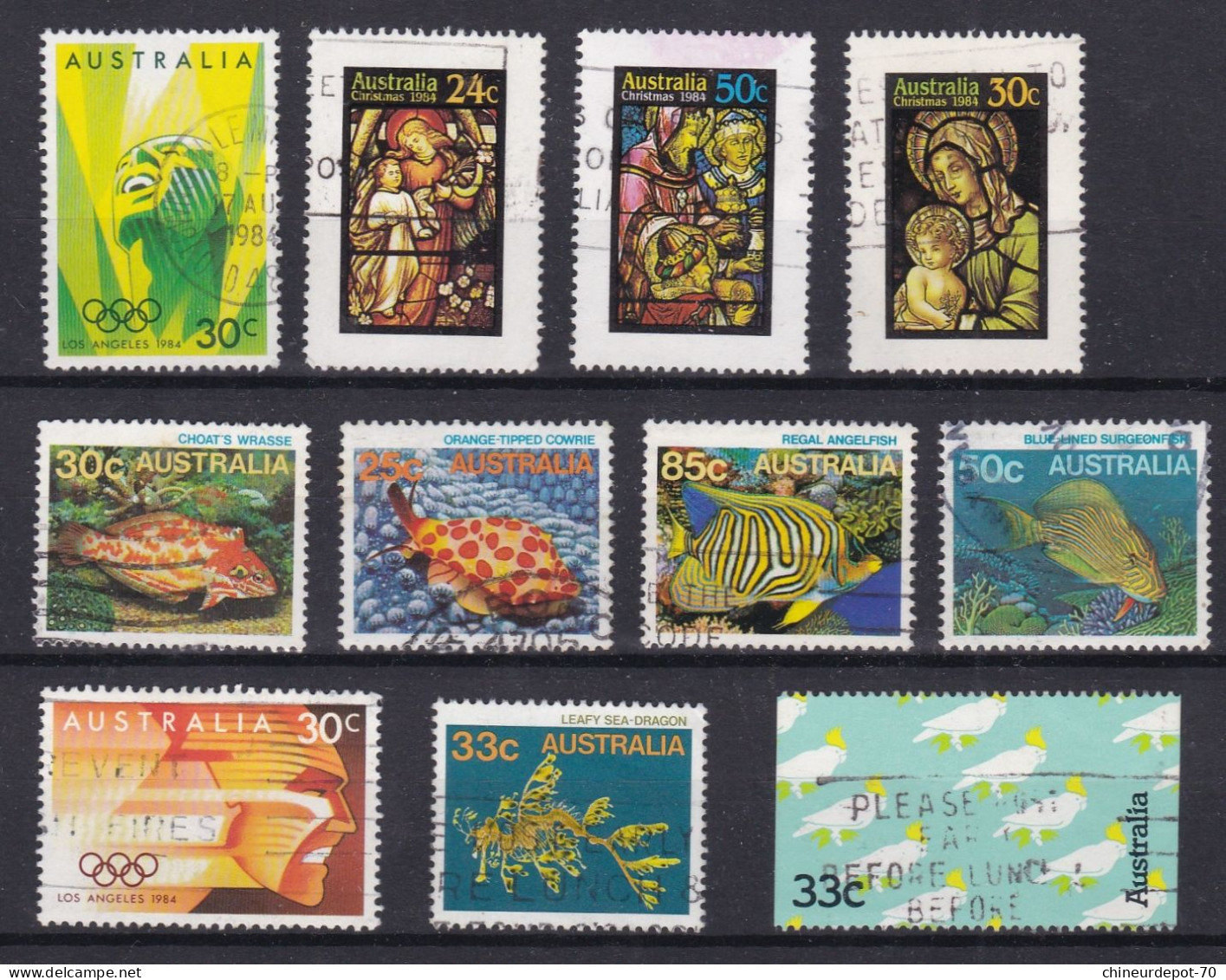 lot de timbres australie australia  Australien voir 10 photos