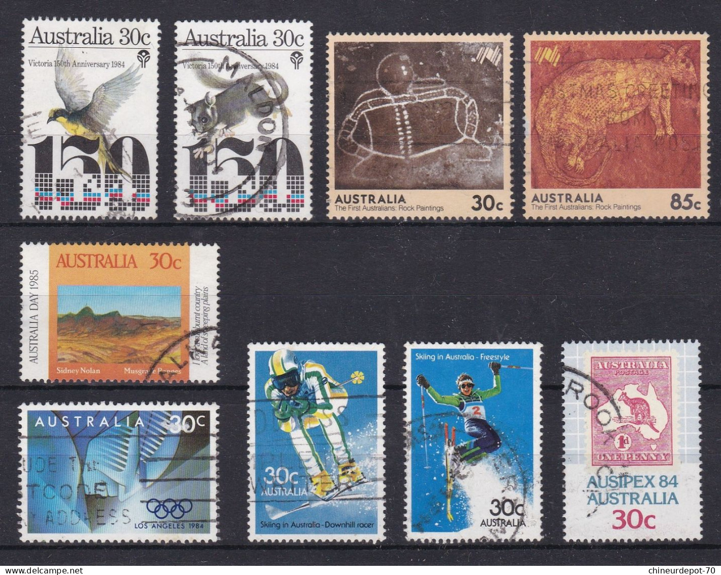 lot de timbres australie australia  Australien voir 10 photos