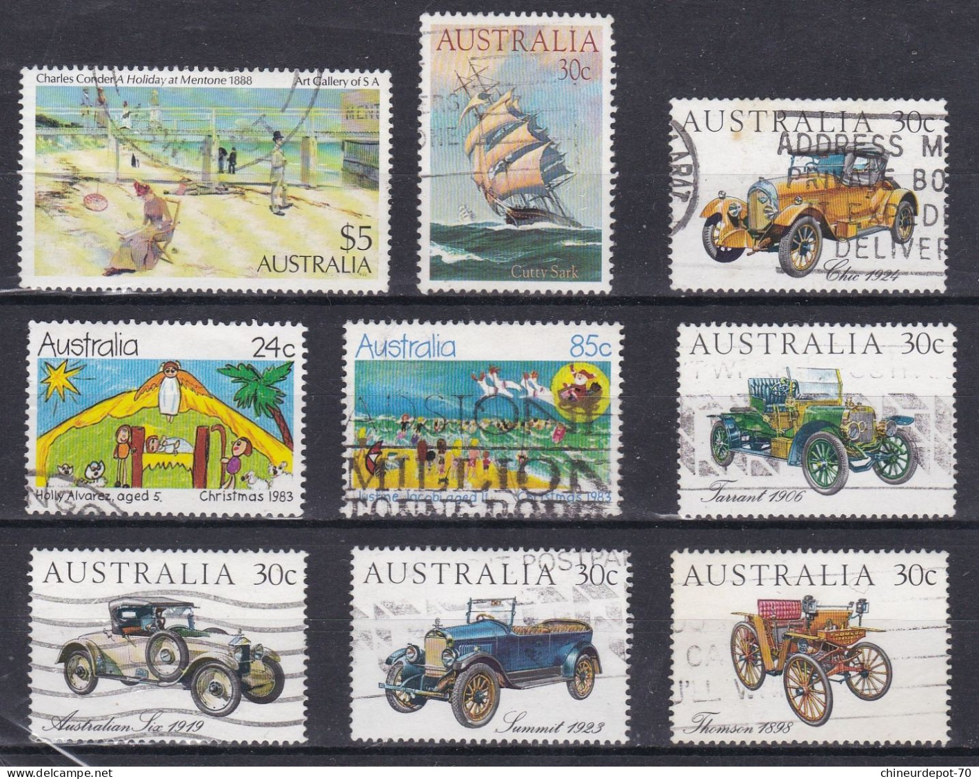 lot de timbres australie australia  Australien voir 10 photos