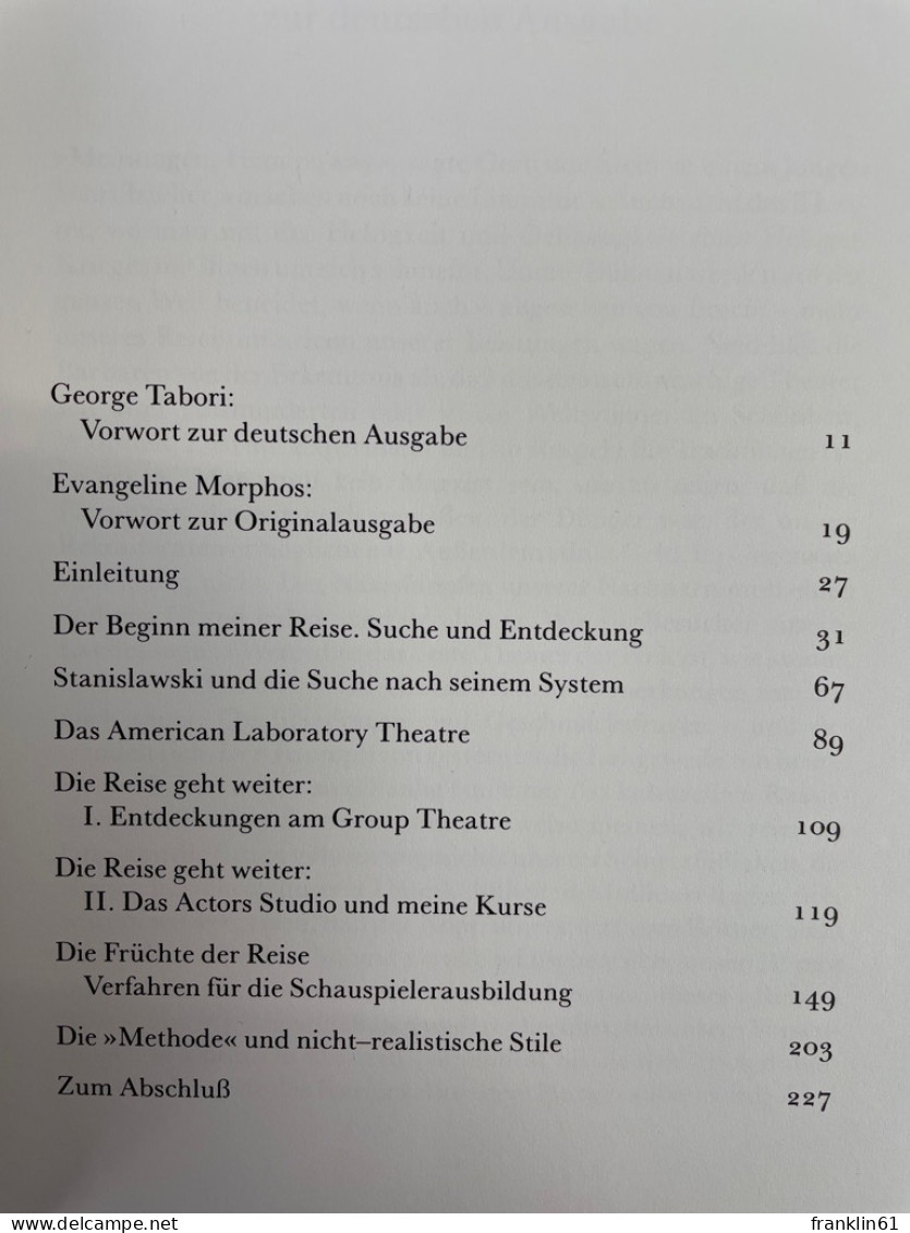 Ein Traum Der Leidenschaft : Die Entwicklung Der Methode. - Théâtre & Danse