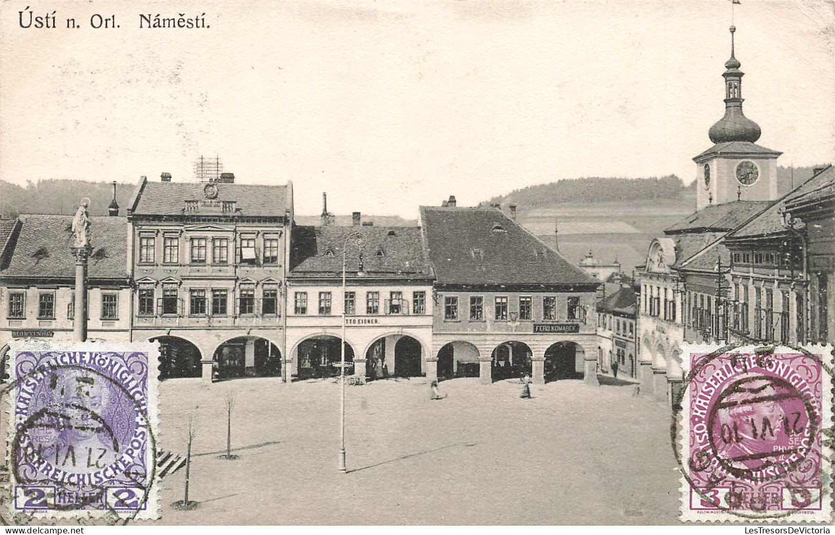 TCHEQUIE - Usti N. Orl. - Namesti - Place Des La Ville  - Imprimé - Carte Postale Ancienne - Czech Republic