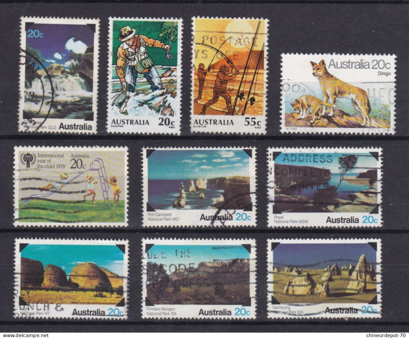 lot de timbres australie australia  Australien voir 10 photos